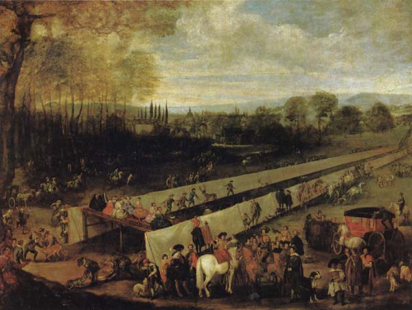 MAZO, Juan Bautista Martinez del The Hunting Party at Aranjuez